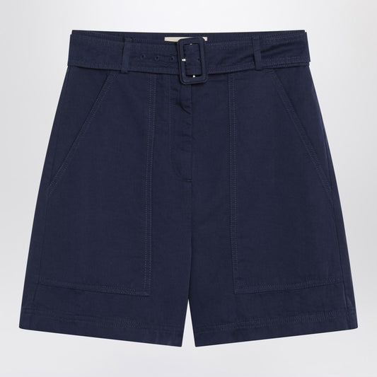 Weekend Max Mara Bermuda blue in cotton and linen