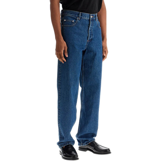 A.P.C. organic cotton indigo blue wide leg jeans
