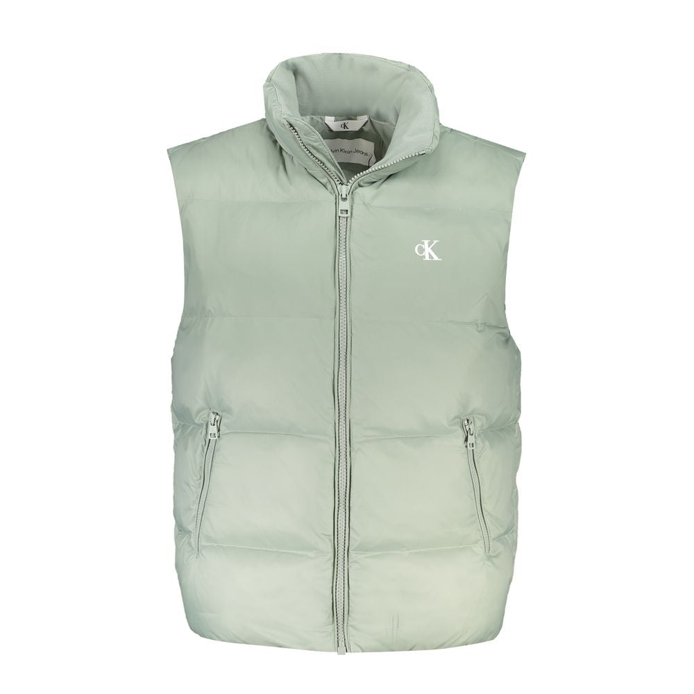 Calvin Klein Green Polyamide Men Jacket 1728,67403481248,Calvin Klein,Clothing,Green,Jackets & Coats - Clothing,Men,New with tags,S,Sleveless Jacket - Jackets & Coats - Clothing