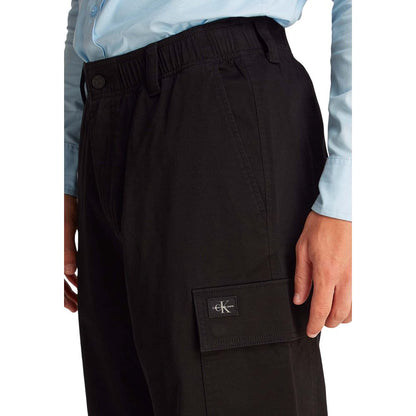Calvin Klein Jeans Black Cotton Cargo Pants