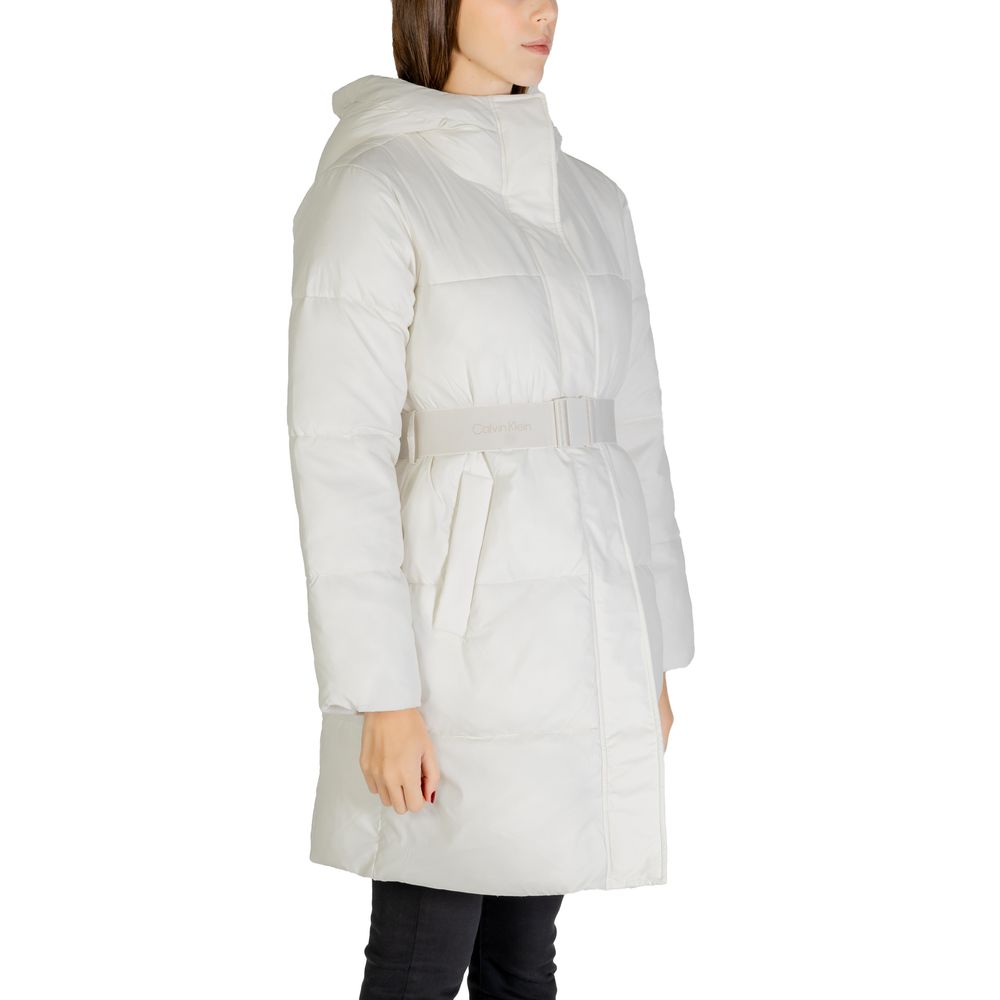 Calvin Klein Jeans Cream Nylon Coat