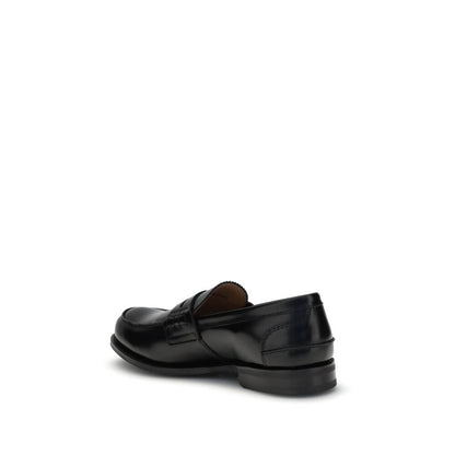 Church's Black Calf Leather Bos Taurus Slip-On Loafers