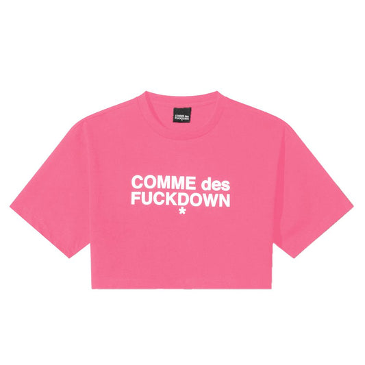 Comme Des Fuckdown Fuchsia Cotton Women T-Shirt