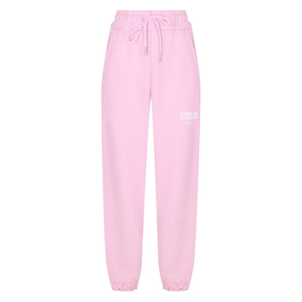 Comme Des Fuckdown Pink Cotton Women Sweatpant