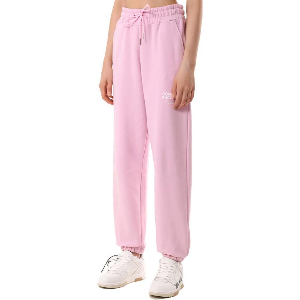 Comme Des Fuckdown Pink Cotton Women Sweatpant