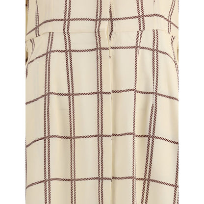 Crida Milano Multicolor Viscose Casual Dress showcasing checked pattern and side pockets, perfect for versatile elegance.