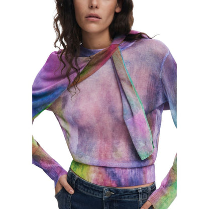 Desigual Purple Viscose Sweatshirt