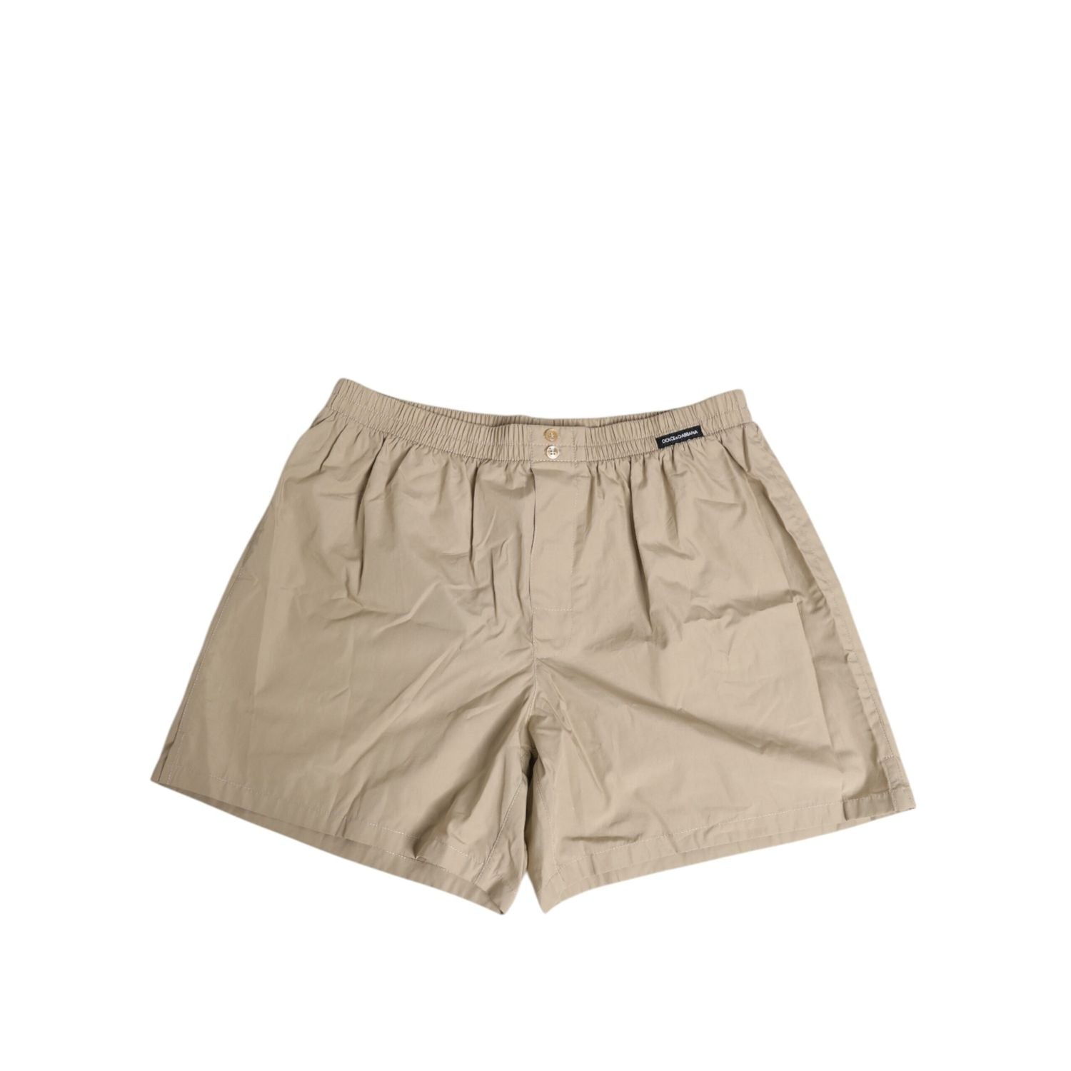 Dolce & Gabbana Beige Cotton Regular Boxer Shorts Underwear