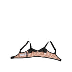 Dolce & Gabbana Beige Silk Heart Print Soft Cup Bra Underwear, Italian-crafted luxury with heart print and satin finish.