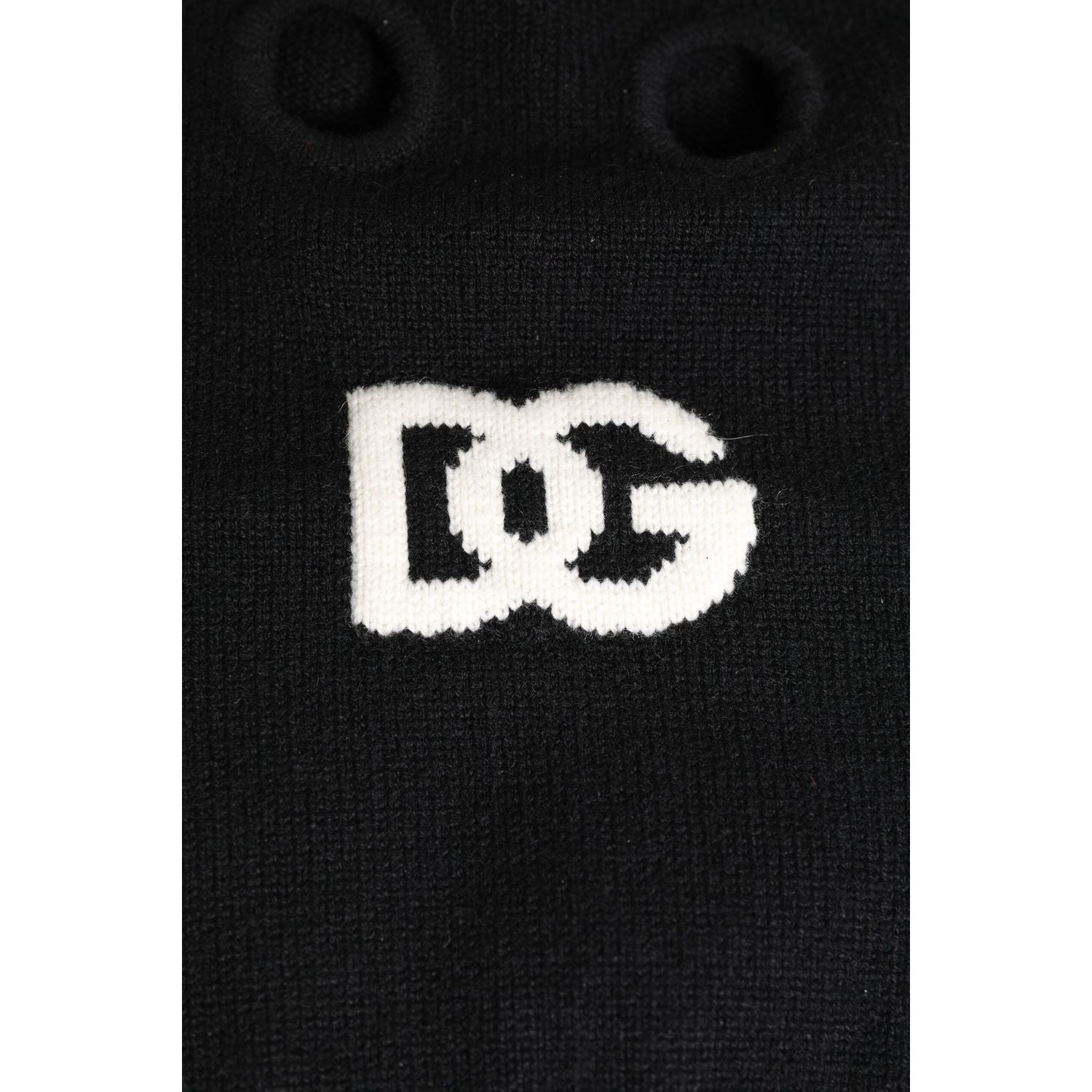 Dolce & Gabbana Black Cashmere Knitted Ski Mask Balaclava Hat