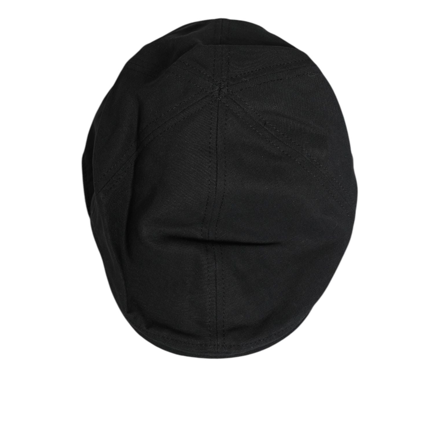 Dolce & Gabbana Black Cotton Blend Newsboy Men Cloth Cap Hat