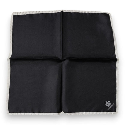 Dolce & Gabbana Black Crown Logo Square Handkerchief Scarf