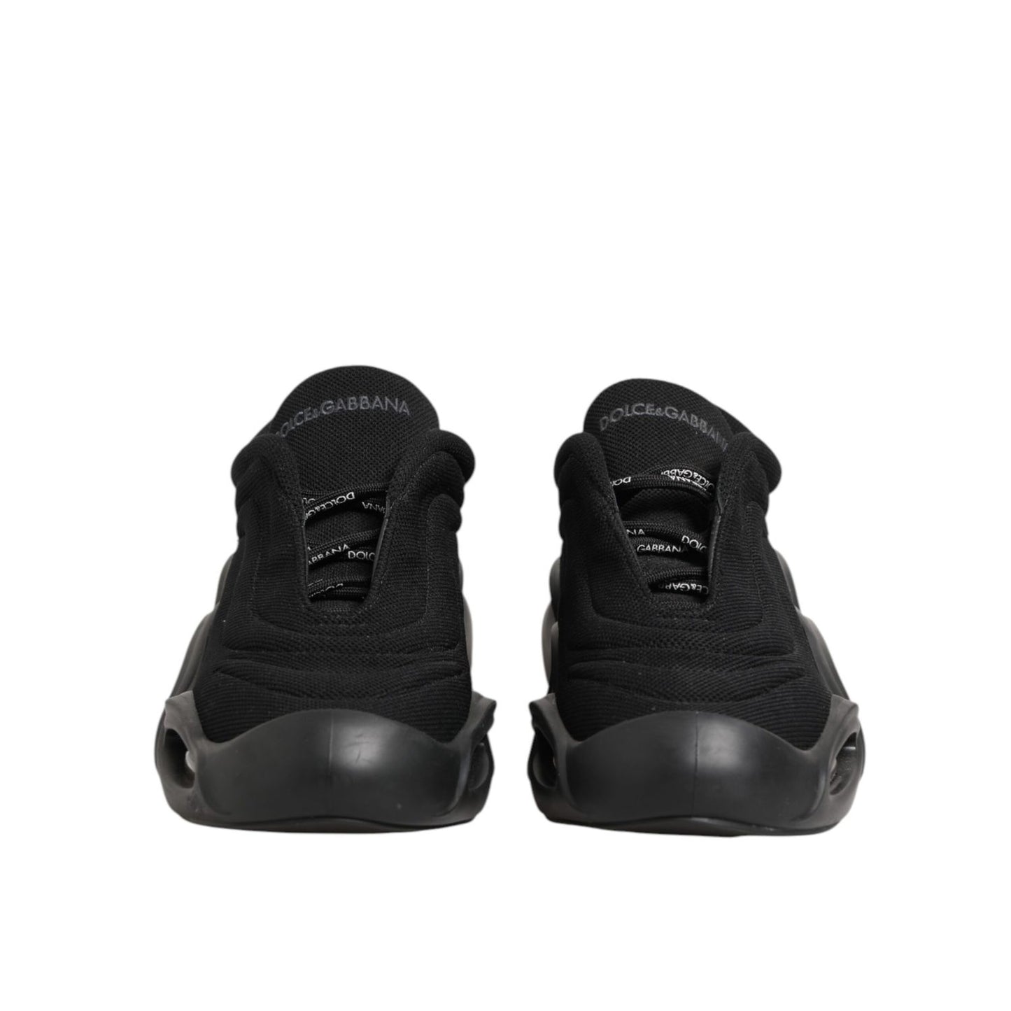 Dolce & Gabbana Black Lace Up Wave Low Top Men Sneaker Shoes