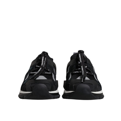 Dolce & Gabbana Black Mesh Sorrento Trekking Sneakers Shoes
