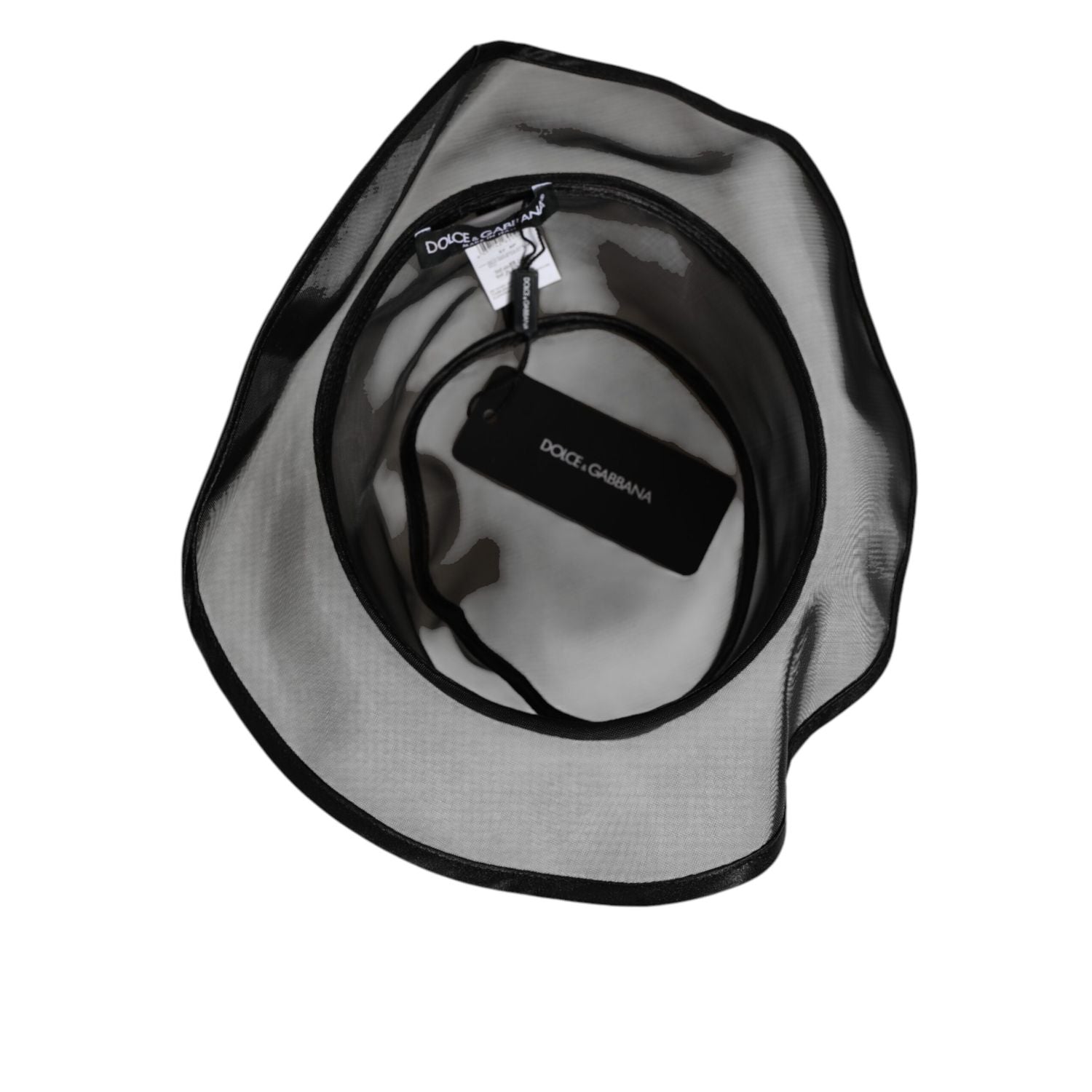 Dolce & Gabbana Black Silk Mesh Bucket Men Fisherman Cap Hat