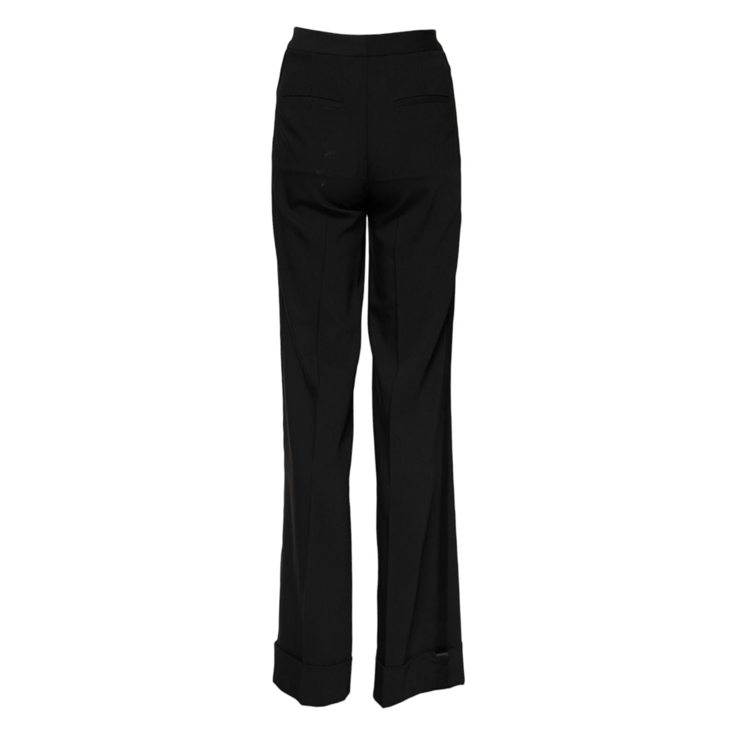 Dolce & Gabbana Black Wool High Waist Flared Pants