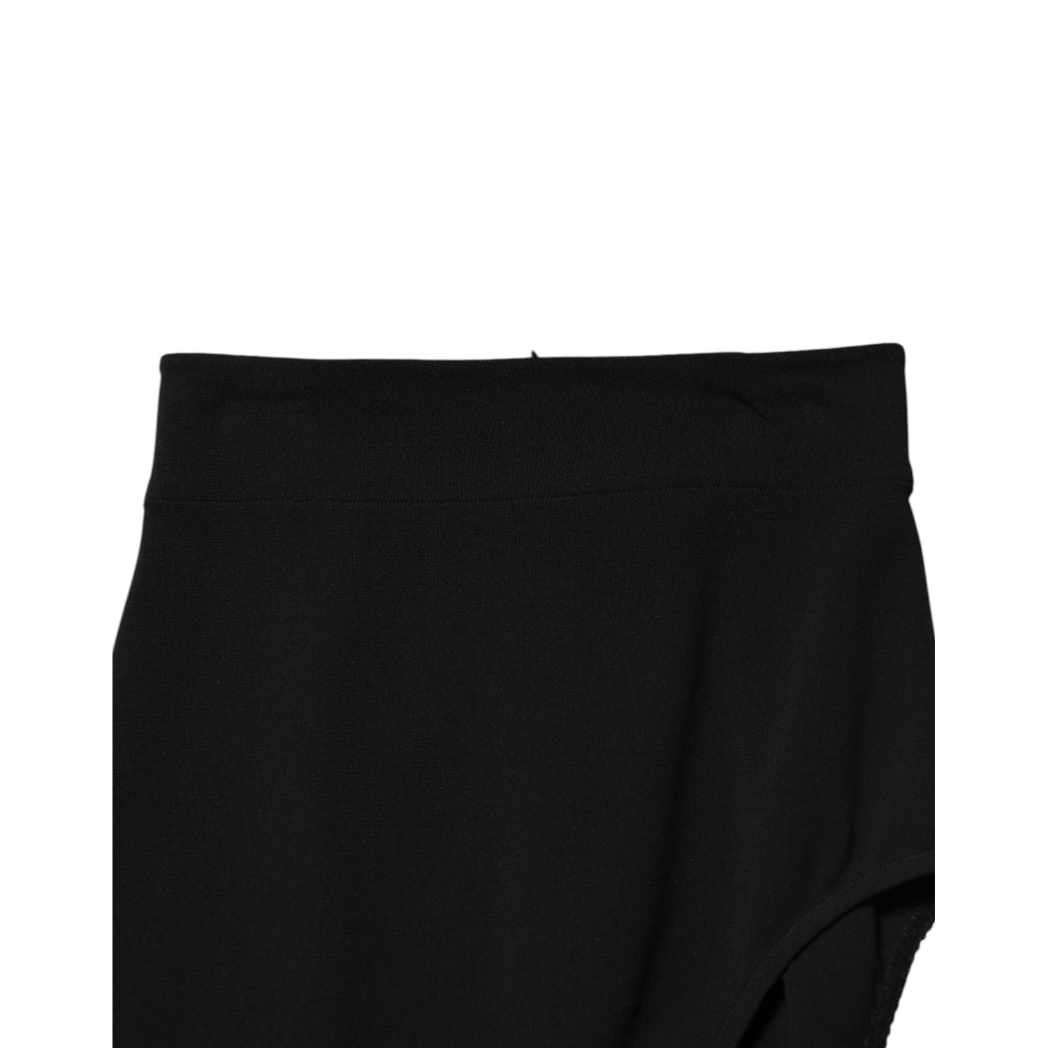 Dolce & Gabbana Black Wool High Waist Single Leg Pants