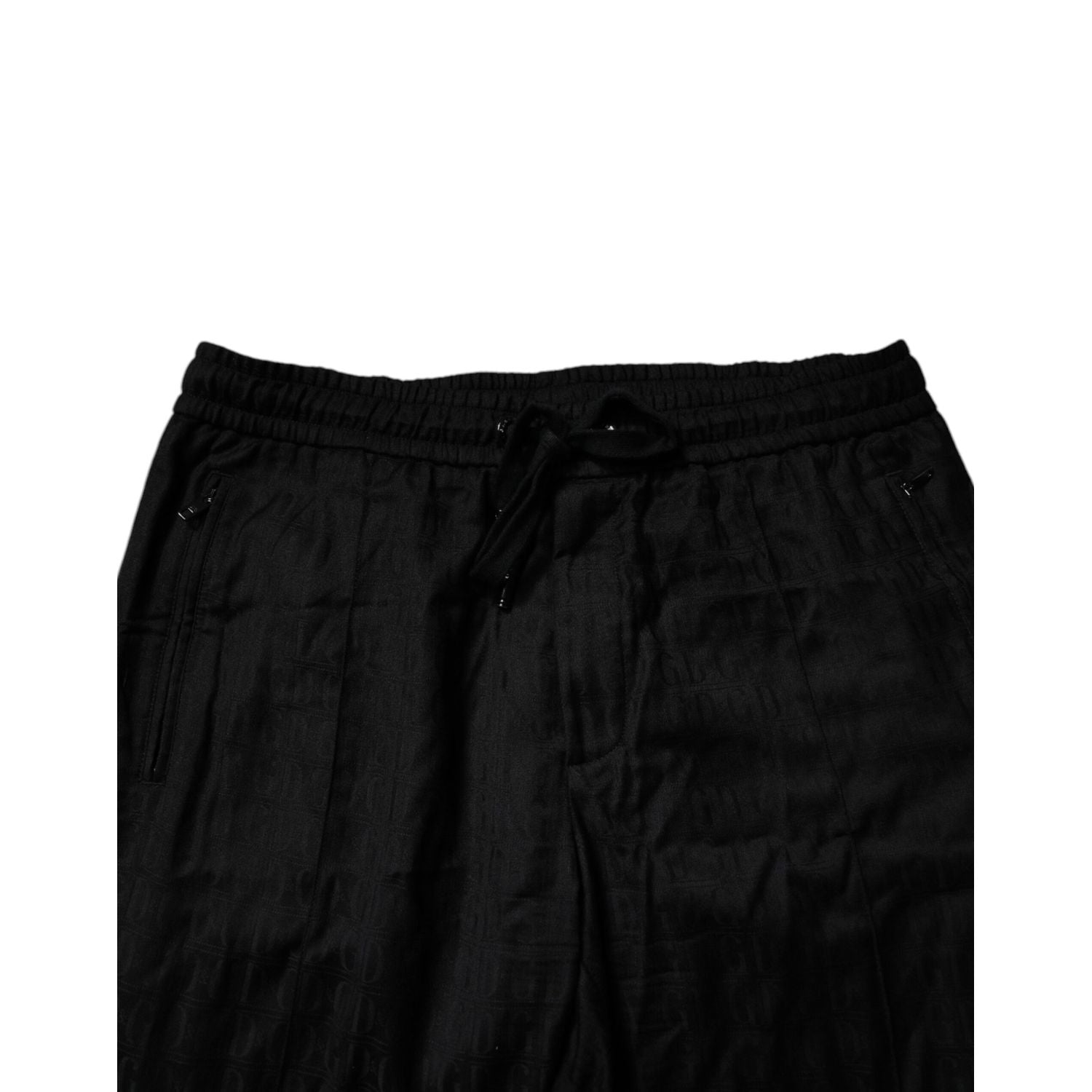 Dolce & Gabbana Black Wool Jogger Sweatpants Pants