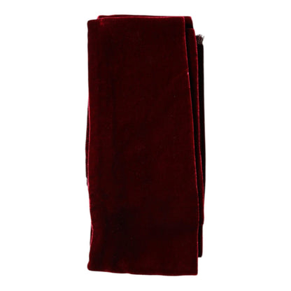 Dolce & Gabbana Bordeaux Cotton Silk Fringe Shawl Wrap Scarf