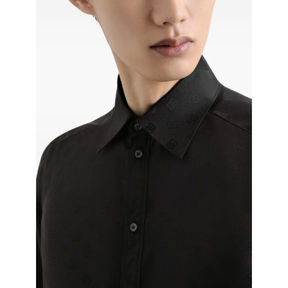 Dolce & Gabbana DG logo martini jacquard shirt