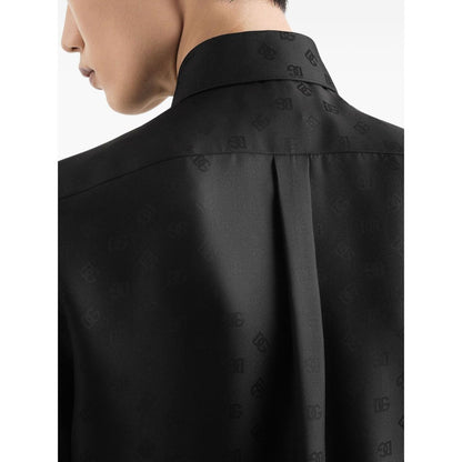 Dolce & Gabbana DG logo martini jacquard shirt