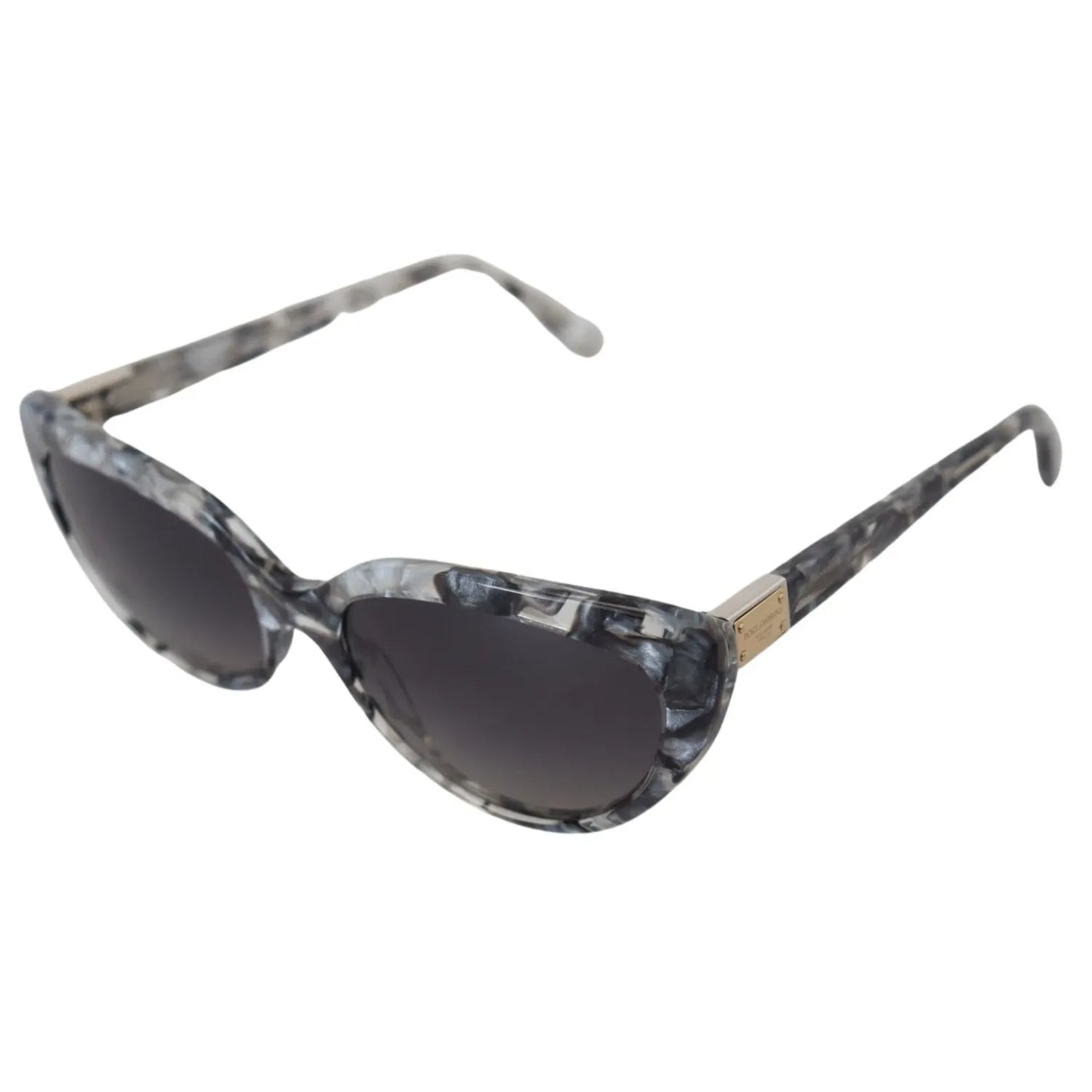 Dolce & Gabbana DG4194 Gray Acetate Logo Plaque Cat Eye Lens Sunglasses
