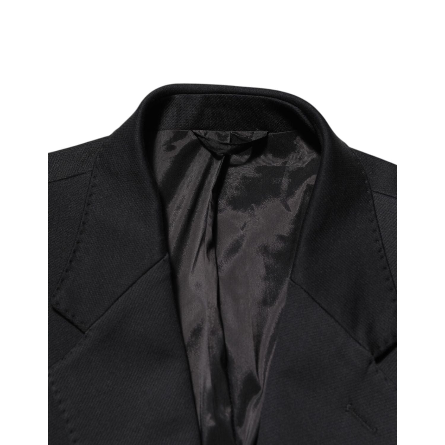 Dolce & Gabbana Dark Blue Cotton Men Jacket Coat Blazer Suit