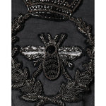 Dolce & Gabbana Gray Crown Bee Embroidery Pullover Sweater TSH86888-52