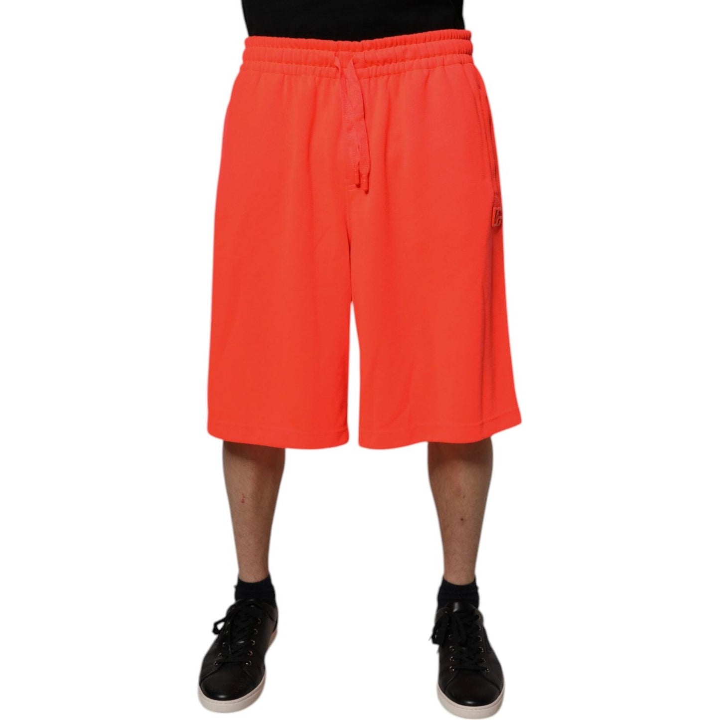 Dolce & Gabbana Red Polyester Mid Waist Men Bermuda Shorts PAN75718-50