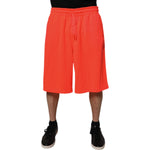 Dolce & Gabbana Red Polyester Mid Waist Men Bermuda Shorts PAN75718-50