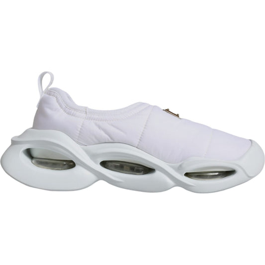 Dolce & Gabbana White Padded Fabric Low Top Sneakers Shoes LA12171-39