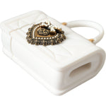 Dolce & Gabbana White Silicone Devotion Heart Cover Hand Bag Airpod Case SMY10340