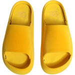 Dolce & Gabbana Yellow Rubber Slides Sandals Beachwear Shoes Dolce & Gabbana Goldenrod