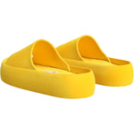 Dolce & Gabbana Yellow Rubber Slides Sandals Beachwear Shoes Dolce & Gabbana Goldenrod