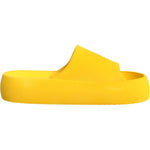 Dolce & Gabbana Yellow Rubber Slides Sandals Beachwear Shoes Dolce & Gabbana Gold