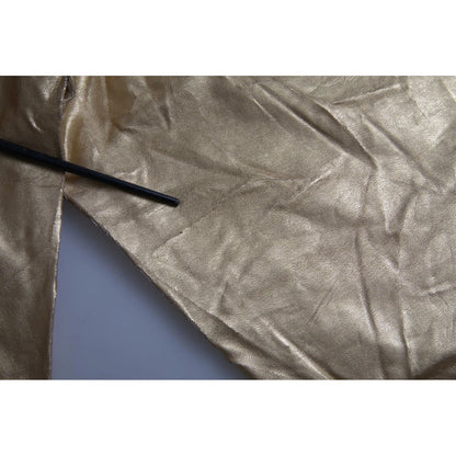 Dolce & Gabbana Gold High Waist Skinny Women Metallic Pants