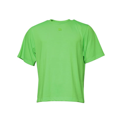 Dolce & Gabbana Green Logo Polyester Crew Neck T-shirt