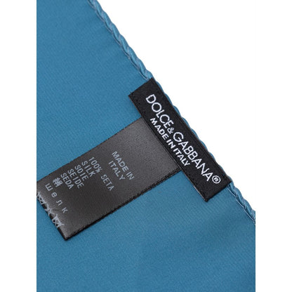 Dolce & Gabbana Light Blue Silk Pocket Square