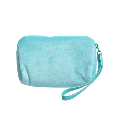 Dolce & Gabbana Light Blue Solid Logo Clutch Sunglasses Holder Pouch Bag