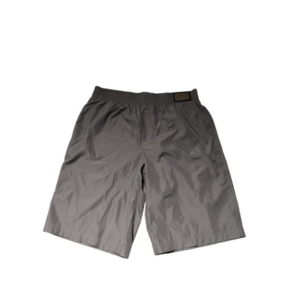 Dolce & Gabbana Light Gray Nylon Elastic Waist Shorts Swimwear