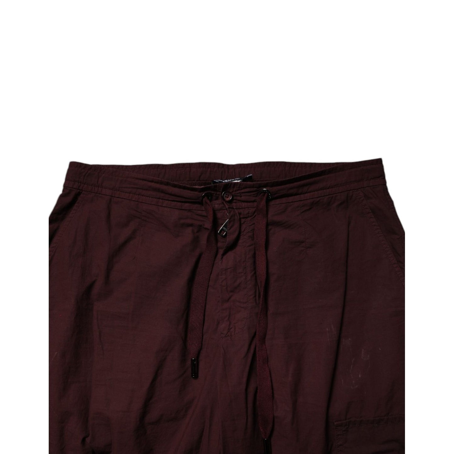 Dolce & Gabbana Maroon Cotton Cargo Jogger Sweatpants Pants