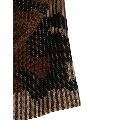 Close-up of Dolce & Gabbana Multicolor Camouflage Balaclava Mask Men Cap One Size Hat showing its detailed pattern and design.