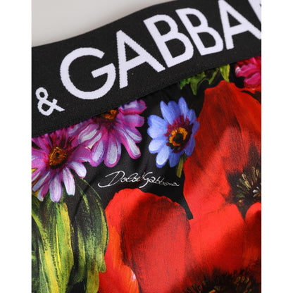 Dolce & Gabbana Multicolor Floral Print High Waist Panty Underwear