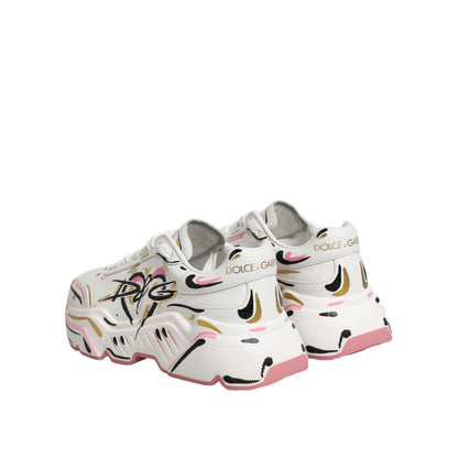 Dolce & Gabbana Multicolor Hand Painted DAYMASTER Sneaker Shoes