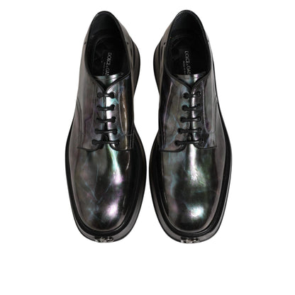 Dolce & Gabbana Multicolor Leather Lace-up Men Formal Derby Shoes