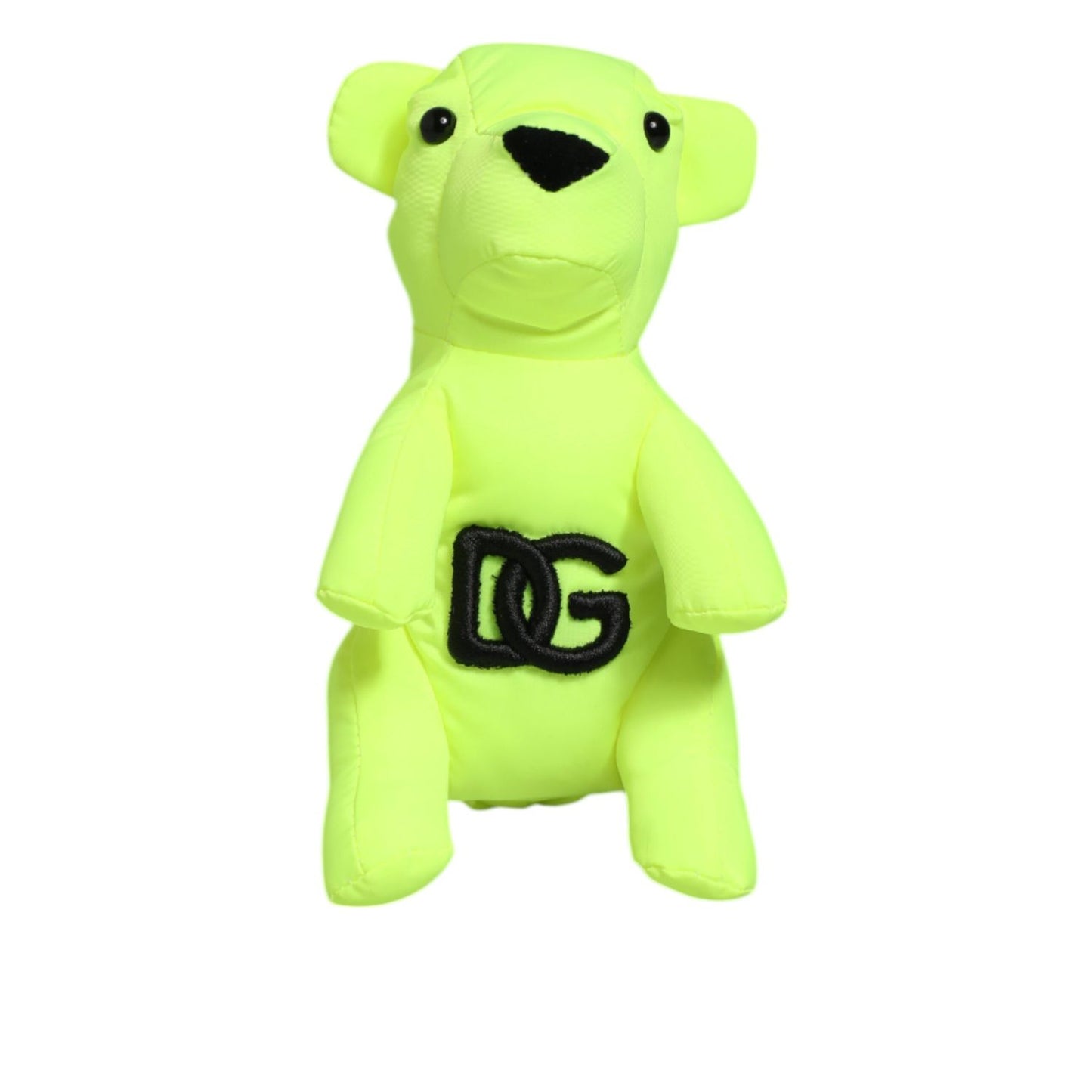 Dolce & Gabbana Neon Green Bear Embroidered Logo Men Keychain Clasp Keyring