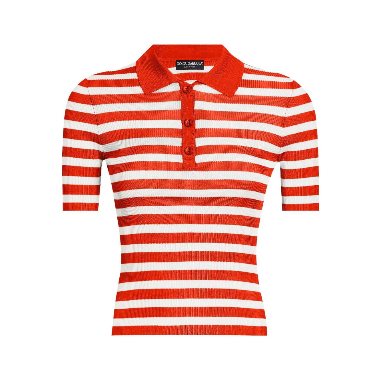 Dolce & Gabbana Striped Polo Top