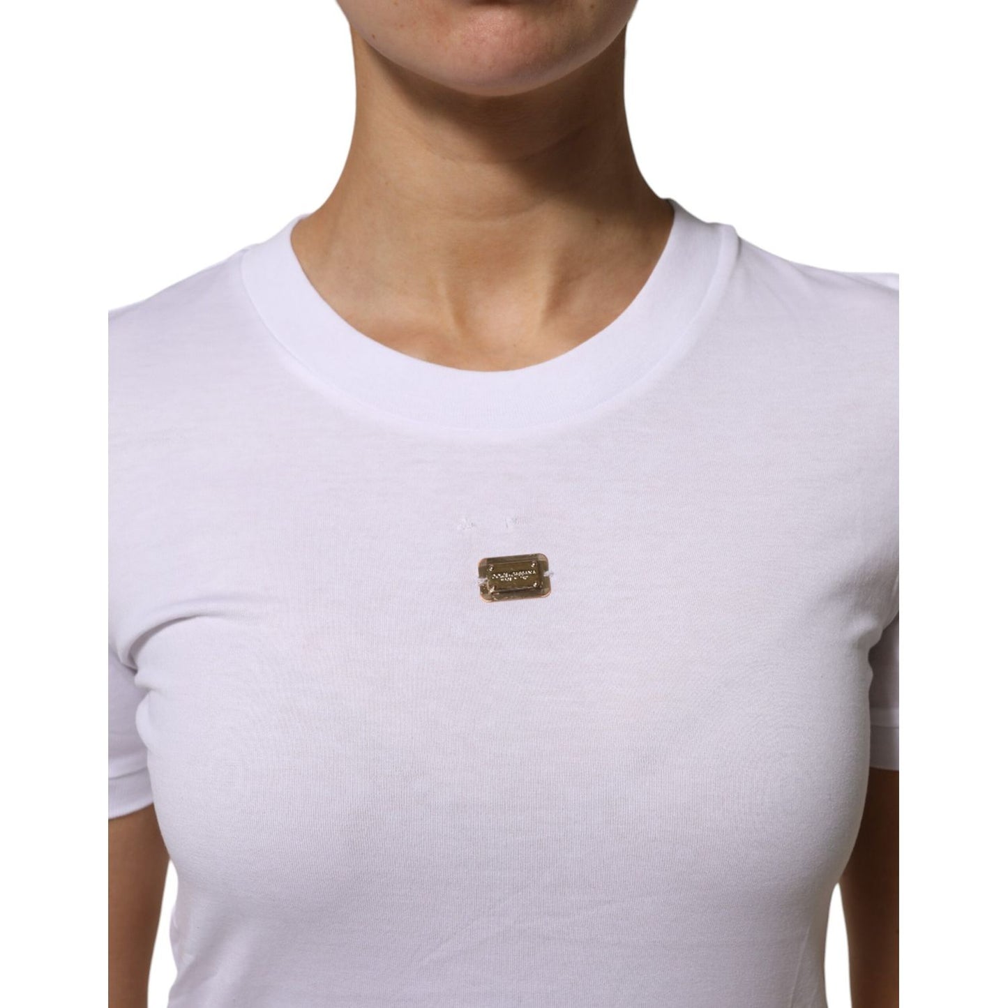 Dolce & Gabbana T-Shirt White Cotton Round Neck Short Sleeves I