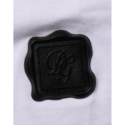 Dolce & Gabbana White Cotton Logo Patch Crew Neck T-shirt