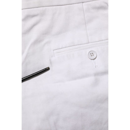 Dolce & Gabbana White Cotton Mid Waist Women Bermuda Shorts